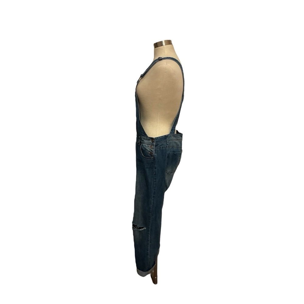 Lulu's distressed denim overalls - Picture 8 of 11